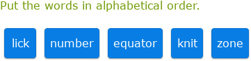 IXL - Order alphabetically based on the first letter (Year 4 English ...