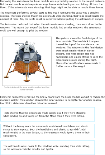 IXL - Explore the engineering-design process: going to the Moon! (Year ...