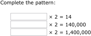 IXL - Multiplication patterns over increasing place values (Year 5 ...