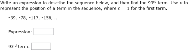 IXL - Write variable expressions for arithmetic sequences (Year 9 maths ...
