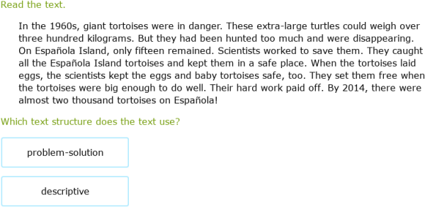 IXL - Identify text structures (Year 4 English practice)