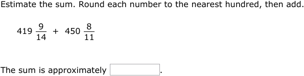 Homework and practice 7 6 estimate sums and differences of mixed numbers image