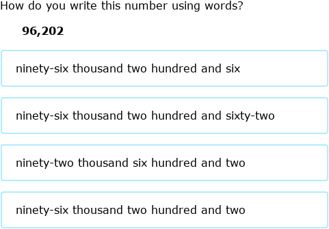 IXL - Writing numbers up to 100,000 in words: convert digits to words