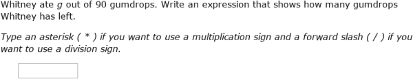 IXL - Write variable expressions: word problems (Year 8 maths practice)