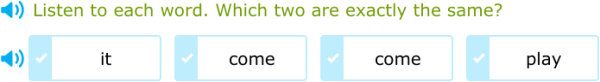 IXL - Choose the two sight words that are the same (Reception English ...