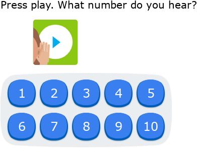 IXL - Choose the number that you hear - up to 10 (Year 1 maths practice)