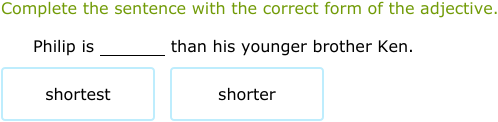 IXL - Use adjectives to compare (Year 4 English practice)