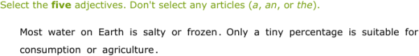 IXL - Identify adjectives (Year 9 English practice)