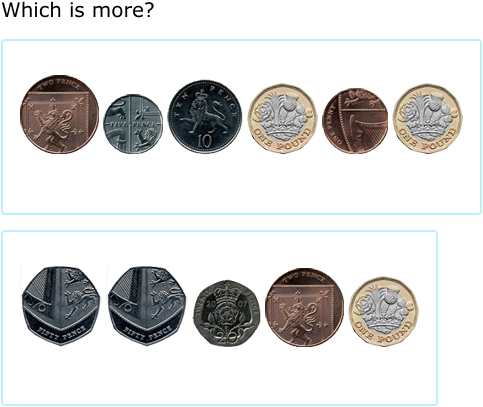 IXL - Compare money amounts (Year 2 maths practice)
