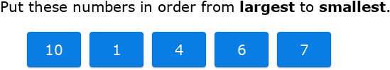 IXL - Put numbers up to 10 in order (Year 1 maths practice)