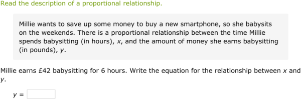IXL - Write and solve equations for proportional relationships (Year 9