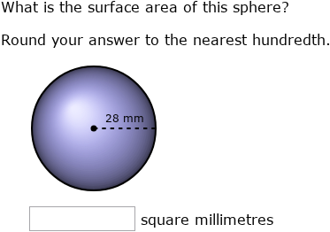 IXL - Surface area of spheres (Year 9 maths practice)