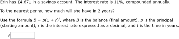 IXL - Compound interest (Year 8 maths practice)