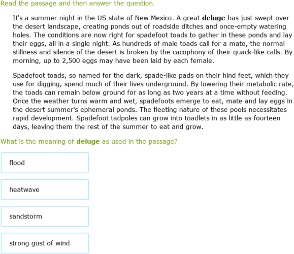 IXL - Use context to identify the meaning of a word (Year 12 English ...