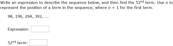 IXL - Write variable expressions for arithmetic sequences (Year 8 maths ...